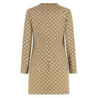 Rochii Gucci Dama - Rochii Gucci Gucci Gg Jacquard Fabric Dress Brown Femei (BM 18082860) - B-mall.ro