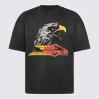 Tricouri Amiri Black Cotton T-Shirt Barbati