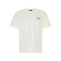 Tricouri A.P.C. White Cotton T-Shirt Barbati