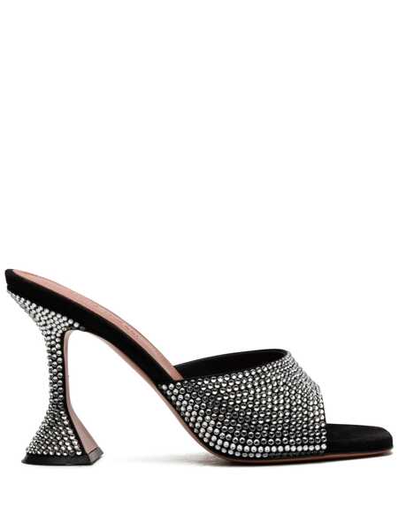 Pantofi cu toc AMINA MUADDI Amina Muaddi Lupita Crystal Net 95 Sandals Black Femei (BM 18085059) 1