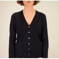 Cardigane La Rose V Cardigan Cash/Silk Dark Blu Femei
