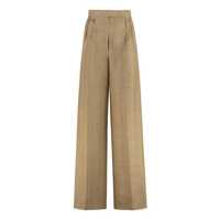 Pantaloni casual Max Mara Rauche Linen Trousers Femei