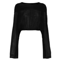 Topuri Rick Owens Cropped Hooded Tunic Femei