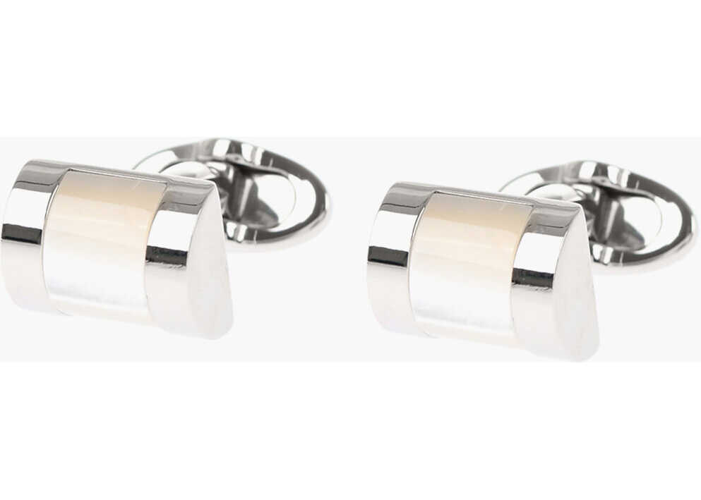 Butoni CORNELIANI Brass Cufflinks With Nacre Silver Barbati (BM 18086461) 1