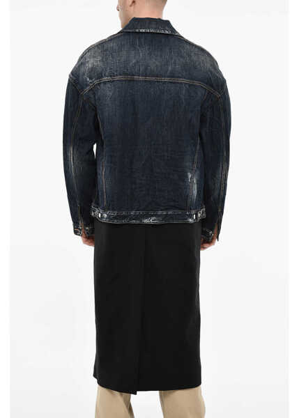 Paltoane DSQUARED2 Double Layer Double Breasted Coat Light Blue Barbati (BM 18086560) 2