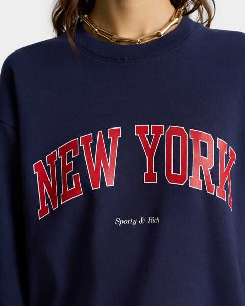 Pulovere casual SPORTY & RICH SPORTY&RICH CREWNECK ST071606304BL106 DARK NAVY Dark Navy Femei (BM 18086670) 4