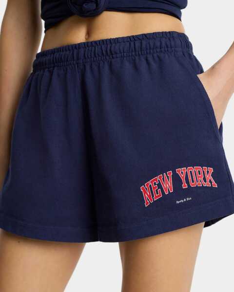 Pantaloni scurti SPORTY & RICH SPORTY&RICH SHORT SH037606304BL106 DARK NAVY Dark Navy Femei (BM 18086676) 3