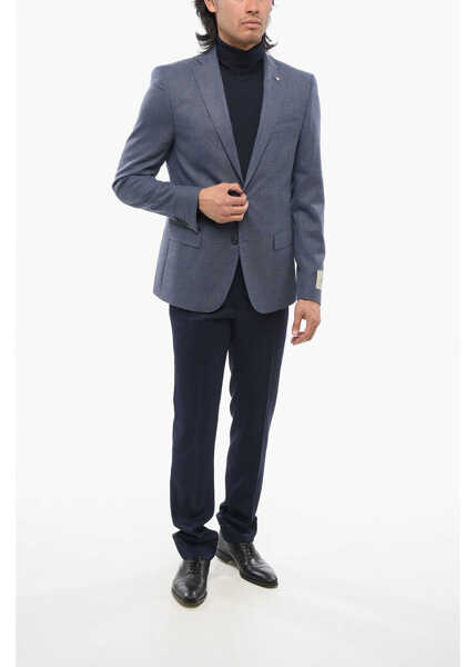 Sacouri CORNELIANI Cc Collection Virgin Wool Reset Blazer With Flap Pockets Blue Barbati (BM 18086782) 4