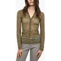 Sosete Slim Fit Top With Buttons Femei