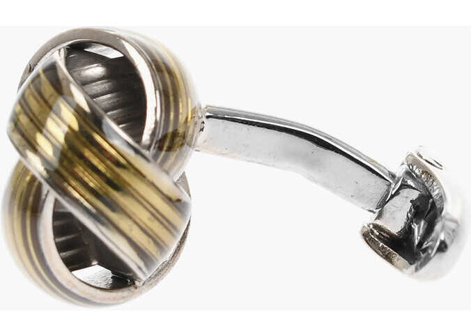 Butoni CORNELIANI Brass Cufflinks With Knot Design Yellow Barbati (BM 18086833) 2