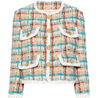 Sacouri elegante Braided Jacket With Jewel Buttons Femei