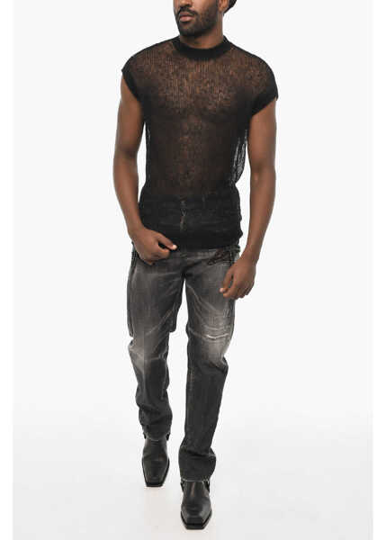 Pulovere DSQUARED2 Sleeveless Lightweight Crew-Neck Sweater Black Barbati (BM 18086848) 4