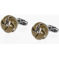 Butoni CORNELIANI Enameled Brass Cufflinks With Knot Design