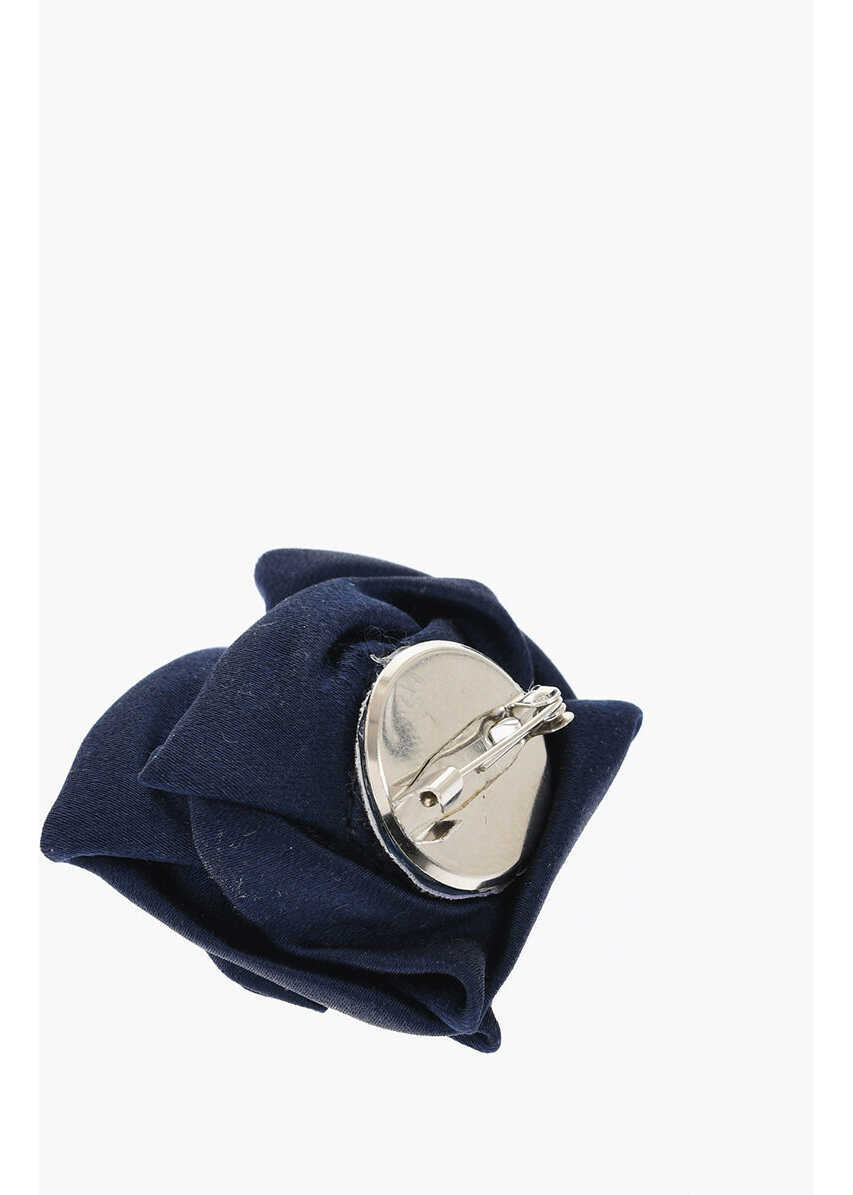 Bijuterii CORNELIANI Rose Design Silk Brooch Blue Barbati (BM 18086977) 2