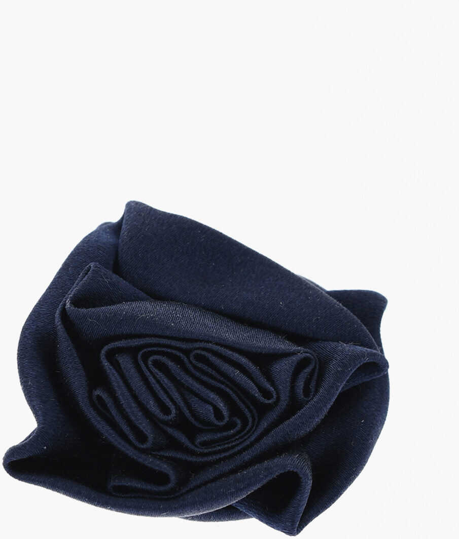 Bijuterii CORNELIANI Rose Design Silk Brooch Blue Barbati (BM 18086977) 1