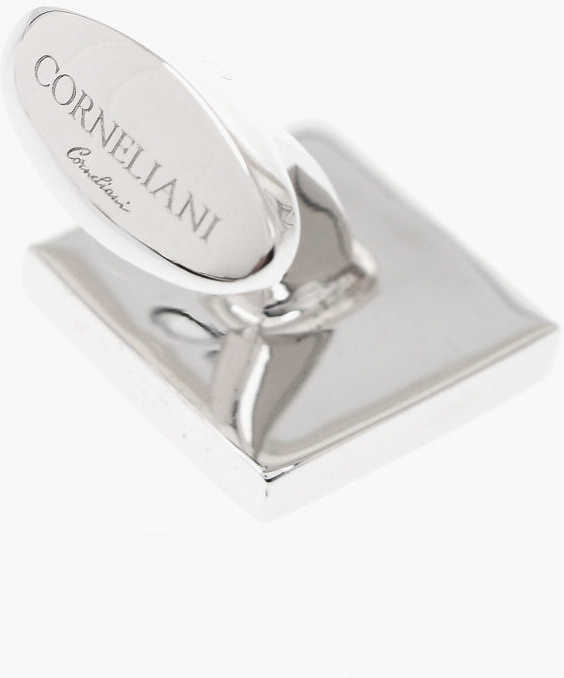 Butoni CORNELIANI Brass Cufflinks With Leather Details Orange Barbati (BM 18086983) 3