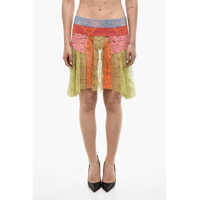 Fuste scurte Asymmetric Lace Skirt Patchwork Femei