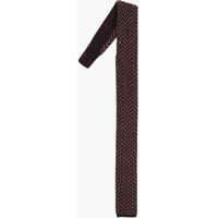 Cravate CORNELIANI Herringbone Patterned Knitted Silk Tie