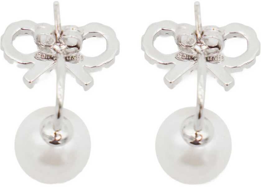 Cercei Self-Portrait Crystal Bow Pearl Earrings SILVER Femei (BM 18087391) 5