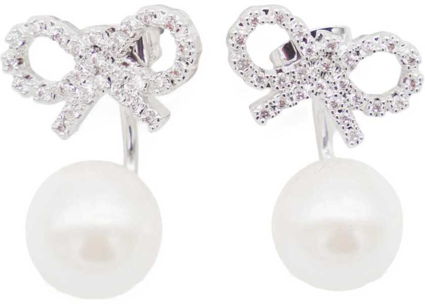 Cercei Self-Portrait Crystal Bow Pearl Earrings SILVER Femei (BM 18087391) 1
