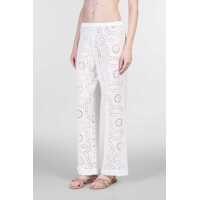 Imbracaminte Mc2 Saint Barth Dama - Pantaloni casual Mc2 Saint Barth MC2 Saint Barth Inez Pants WHITE Femei (BM 18089046) - B-mall.ro