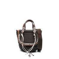 Genti de mana Cuba Lab Black Leather Habanera Satchels Bag Femei