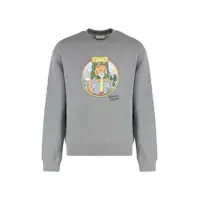 Pulovere Maison Kitsuné Printed Cotton Sweatshirt Barbati