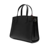 Genti de mana Tory Burch Dama - Genti de mana Tory Burch Robinson Black Handbag With Logo Plaque On The Front And Luggage Tag In Leather Woman Black Femei (BM 18090213) - B-mall.ro