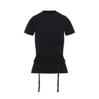 Tricouri Balenciaga Black Cotton T-Shirt Femei