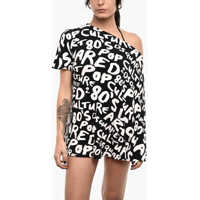 Bluze All-Over Logo Two-Tone Mini Beach Cover-Up Dress Femei
