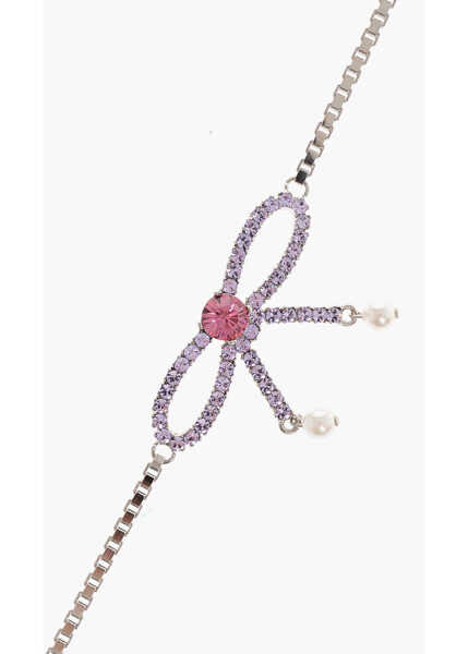 Cercei DSQUARED2 Long Single Clip-On Earring Embellished With Rhinestones Silver Femei (BM 18090502) 2