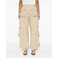 Pantaloni DSQUARED2 Dama - Pantaloni casual DSQUARED2 Distressed Cargo Pants With Logo Buttons Beige Femei (BM 18090505) - B-mall.ro