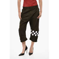 Pantaloni casual Cotton Virgin Wool Cropped Pants Femei