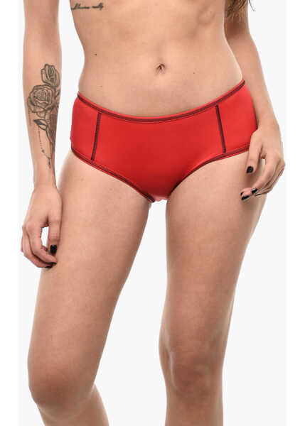 Bikini DSQUARED2 Nylon Bikini Bottom With Gothic Print Red Femei (BM 18090547) 1