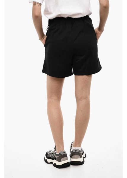 Pantaloni scurti DSQUARED2 Cotton Blend Icon Shorts With Logoed Side Bands Black Femei (BM 18090553) 2