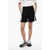 DSQUARED2 Cotton Blend Icon Shorts With Logoed Side Bands Black