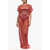DSQUARED2 Openwork Maxi Beach Cover-Up Dress Red