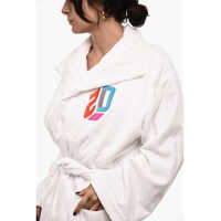 Halate de baie Dama - Halate de baie DSQUARED2 2 Pockets Terry Cotton Bathrobe White Femei (BM 18090733) - B-mall.ro