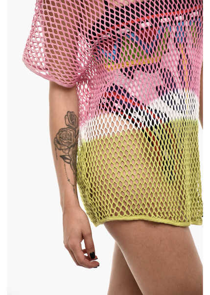 Costume de baie intregi DSQUARED2 Gradient Effect Openwork Beach Cover-Up Dress Pink Femei (BM 18090736) 3