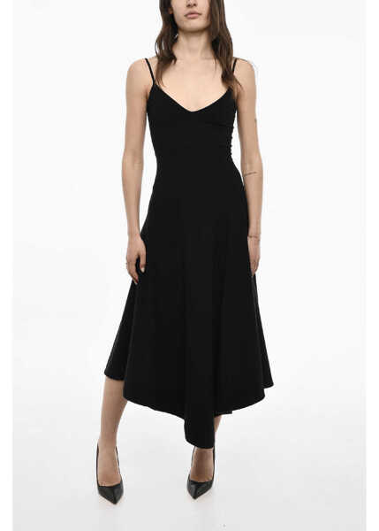 Rochii lungi DSQUARED2 Wool Blend Sleeveless Dress Black Femei (BM 18090769) 1