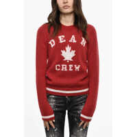 Pulovere Wool Blend Crew-Neck Sweater With Embroidery Femei