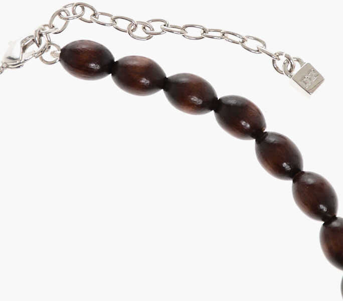 Coliere DSQUARED2 Metal Necklace With Wooden Beads And Crystals Multicolor Femei (BM 18091120) 3