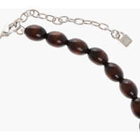 Coliere Dama - Coliere DSQUARED2 Metal Necklace With Wooden Beads And Crystals Multicolor Femei (BM 18091120) - B-mall.ro