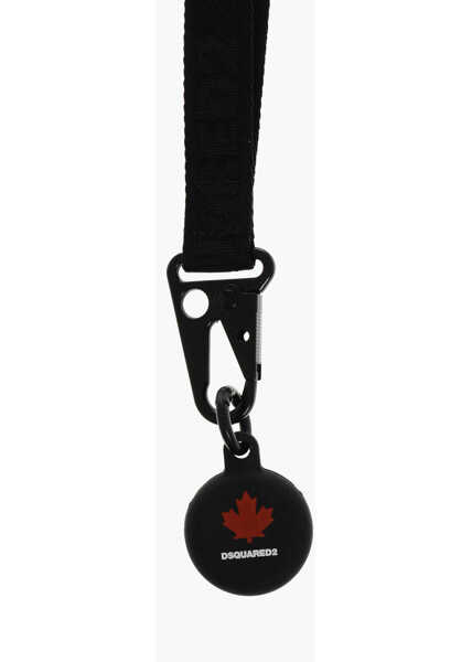 Coliere DSQUARED2 Ribbon Necklace With Silicone Airtag Pendant Black Barbati (BM 18091138) 2