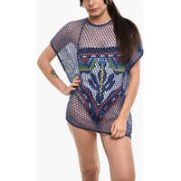 Costume de baie intregi Solid Color Openwork Beach Cover-Up Dress Femei