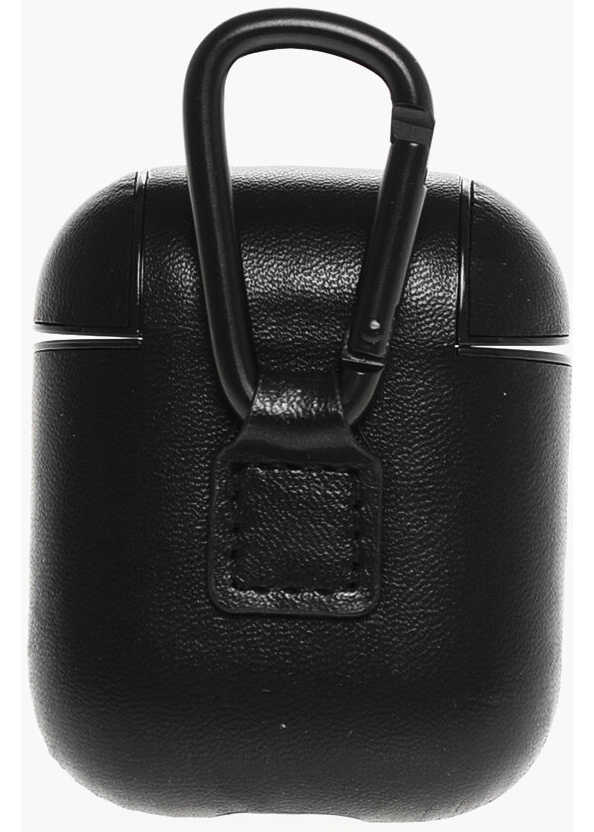 Huse mobil & tablete DSQUARED2 Solid-Color Airpods Case With Contrast Logo Black Barbati (BM 18091162) 2