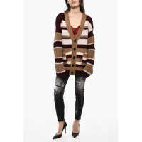 Imbracaminte Dama pagina 393 - Cardigane DSQUARED2 Color Block Maxi Cardigan With Double Pockets Multicolor Femei (BM 18091192) - B-mall.ro