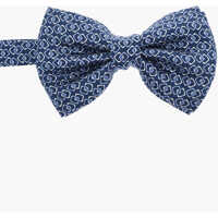 Papioane CORNELIANI Geometric Patterned Silk Bow Tie