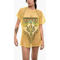 Costume de baie intregi Solid Color Openwork Beach Cover-Up Dress Femei