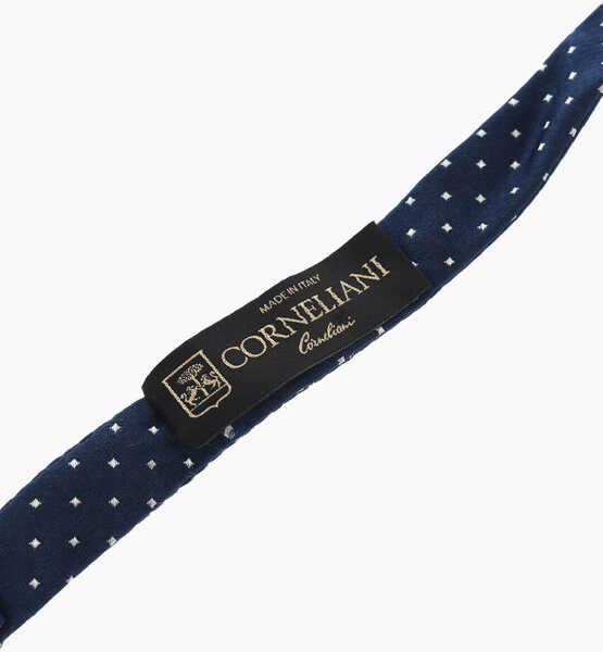 Papioane CORNELIANI Polka Dot Patterned Silk Bow Tie Blue Barbati (BM 18091354) 2